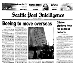 cover of bogus Seattle Post-Intelligencer
