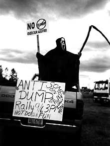 grim reaper protester